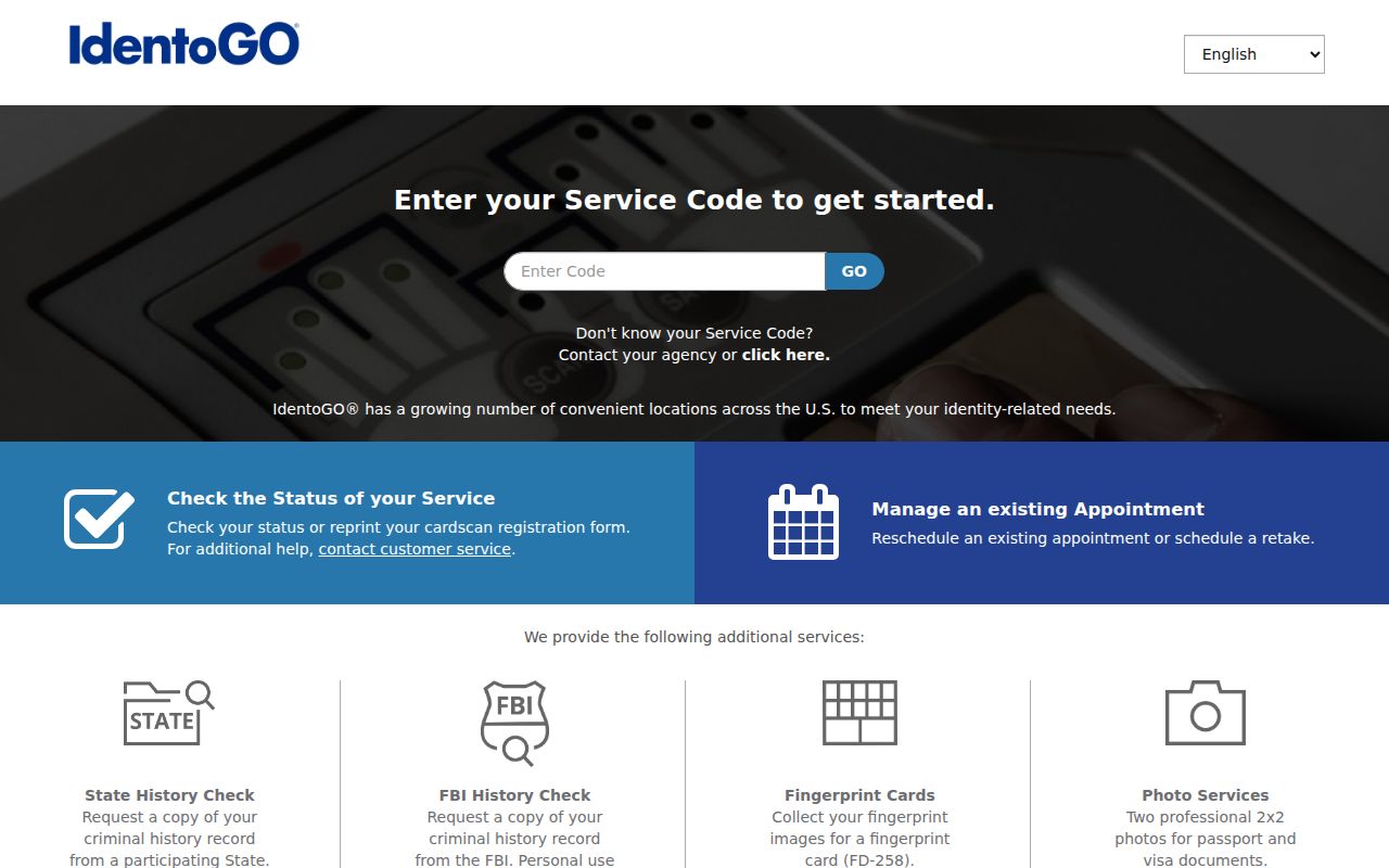 Oswego County criminal record fingerprint enrollment through IdentoGO