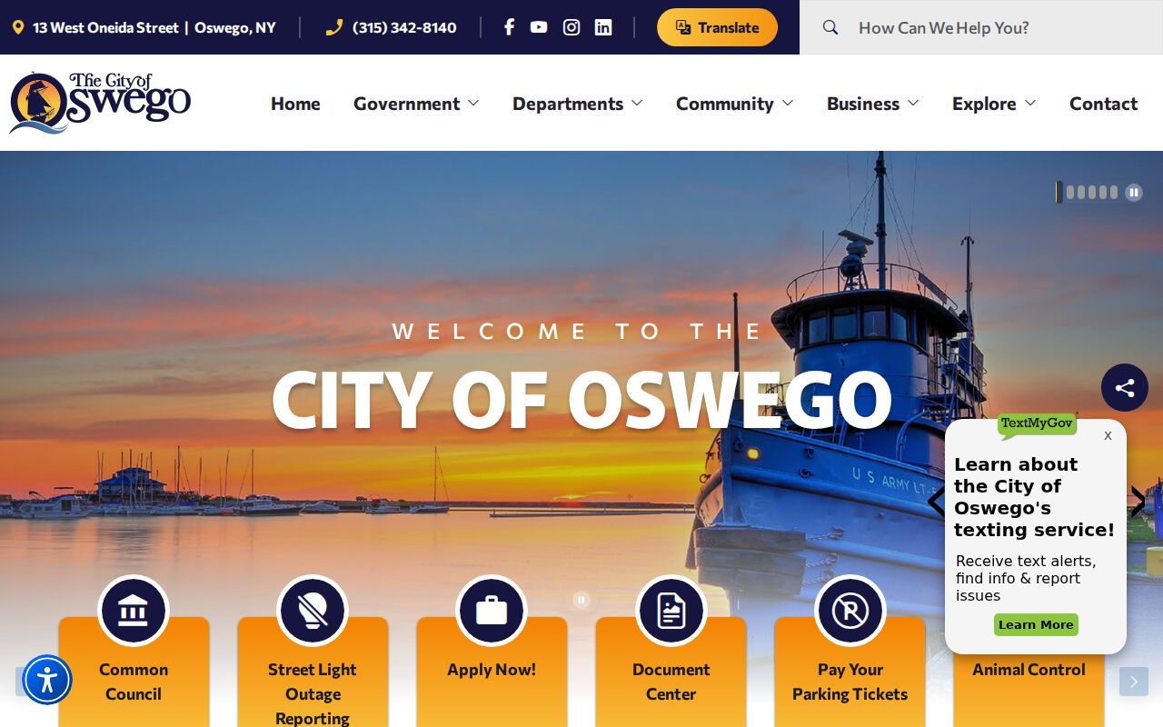 Oswego criminal records context in a Common Council camera agenda